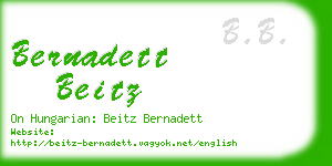 bernadett beitz business card